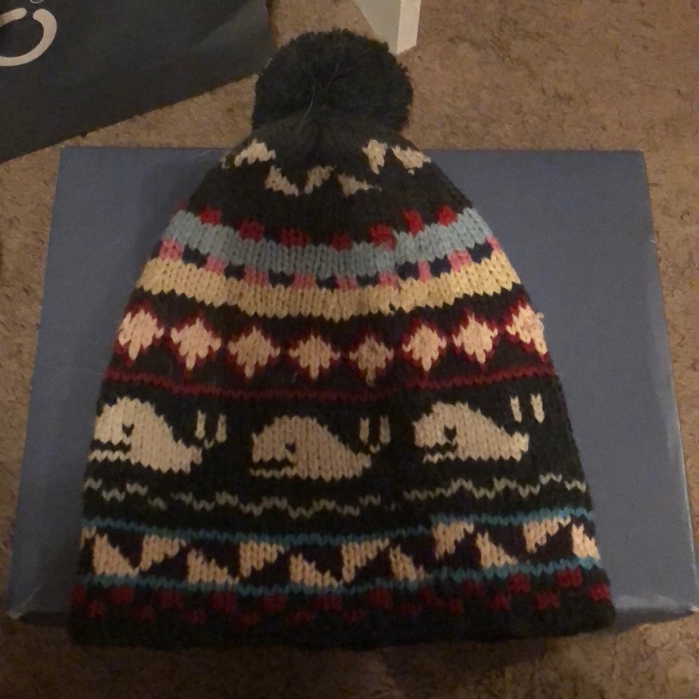 Whale printed beanie